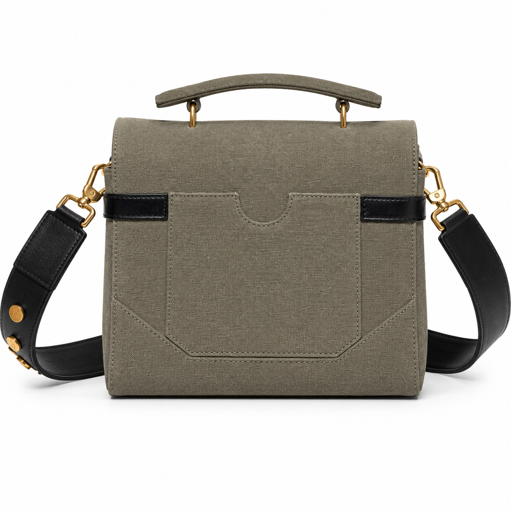 Balmain Woman b-buzz Handle Bag Green