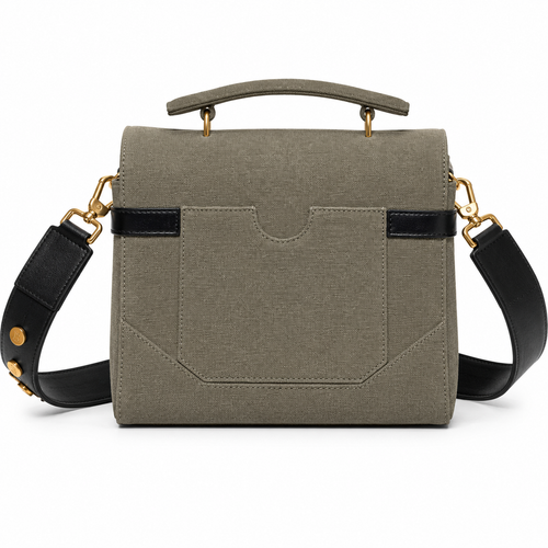 Balmain Woman b-buzz Handle Bag Green