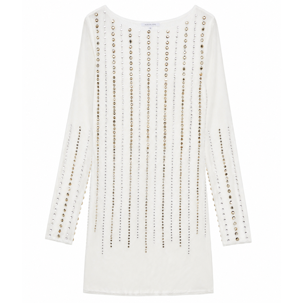 Patrizia Pepe Woman Dress Tulle Strass White