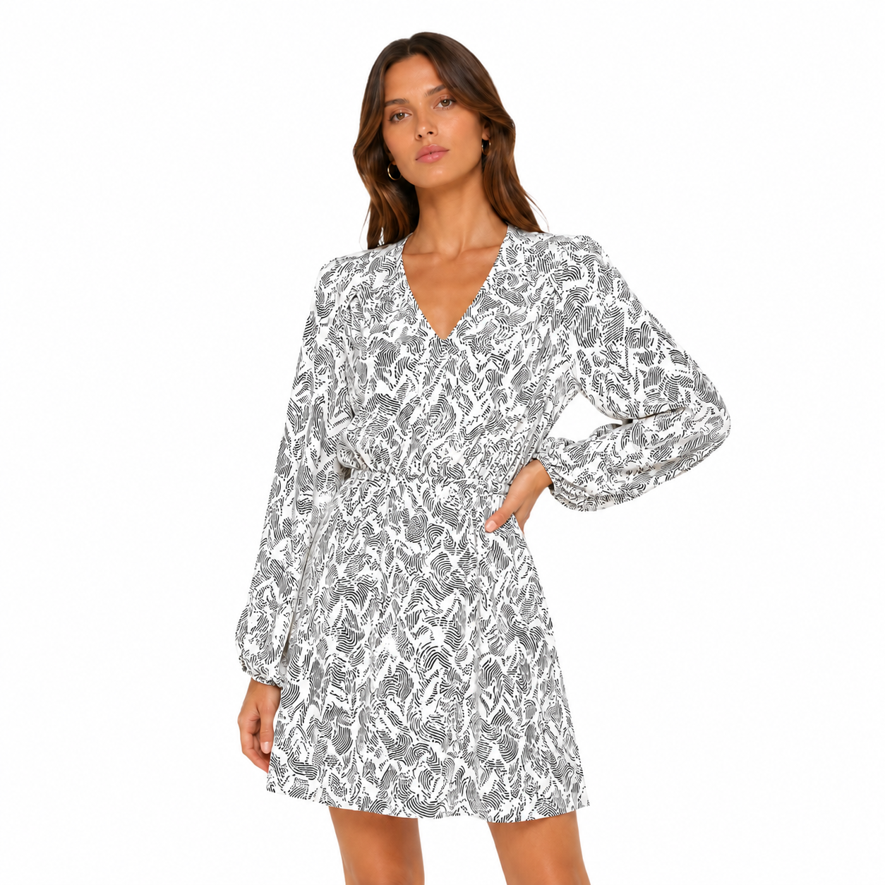 Patrizia Pepe Woman Dress Neutral Animalier White
