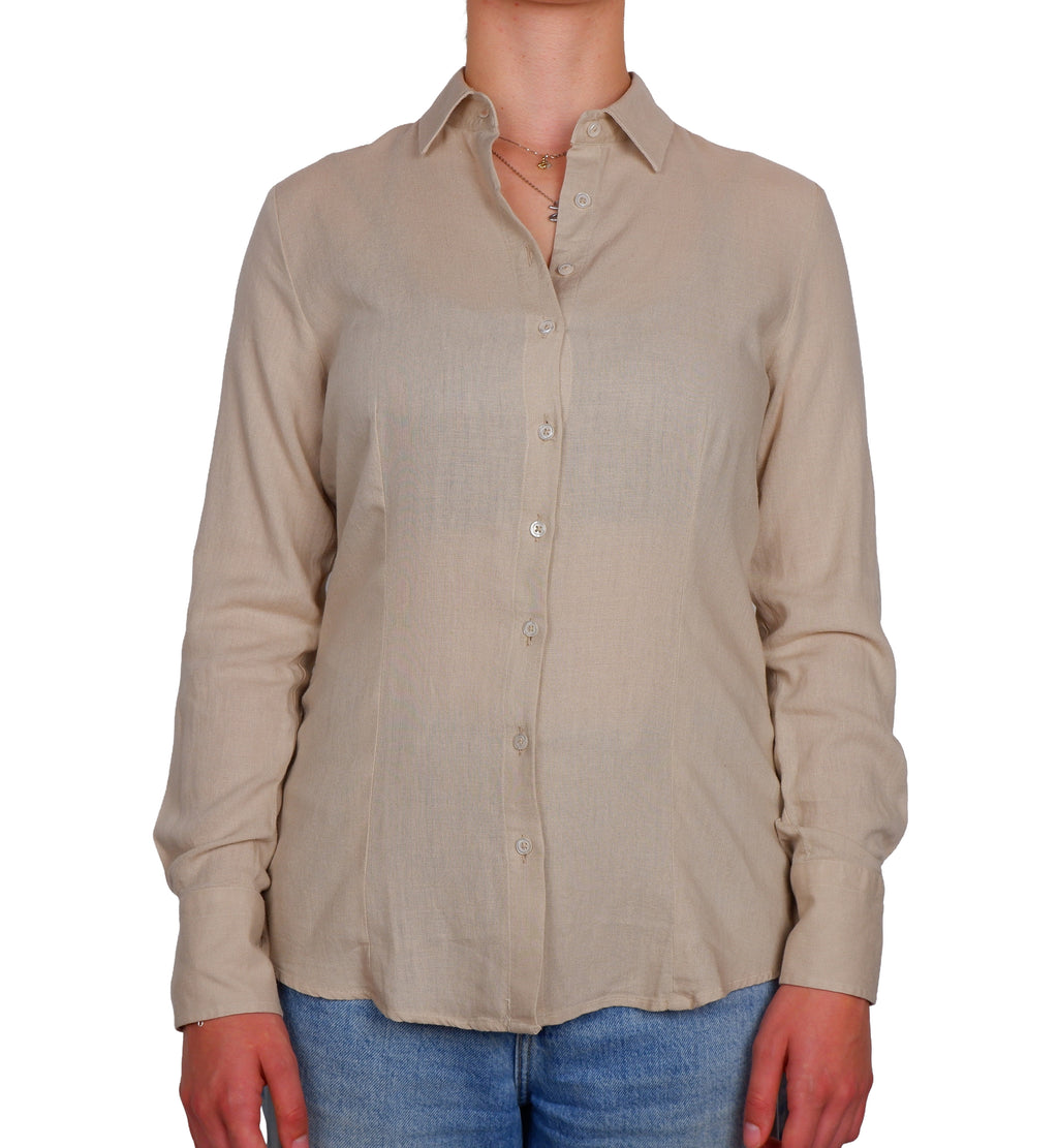 Bagutta Woman Shirt Linen Beige