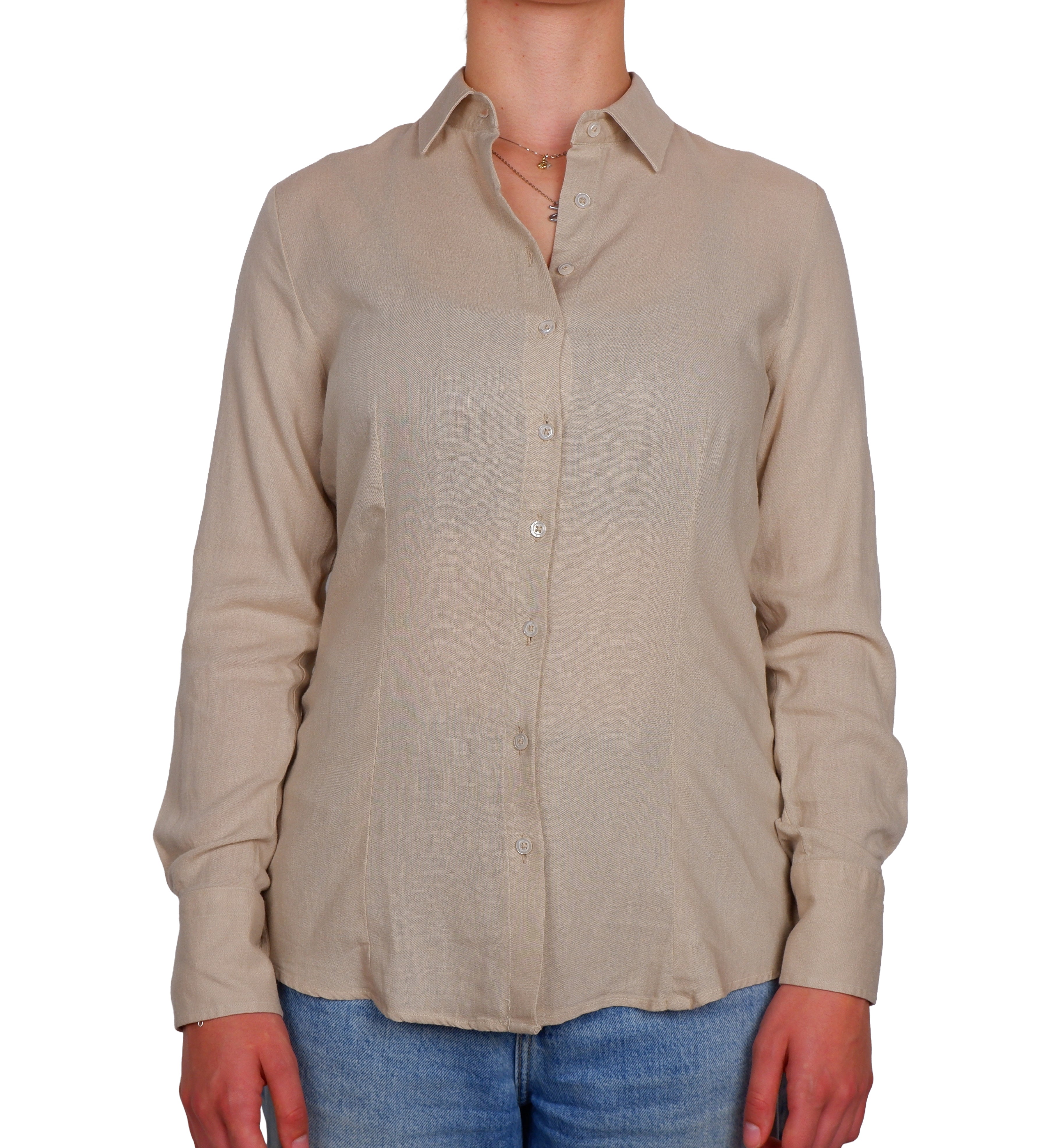 Bagutta Woman Shirt Linen Beige
