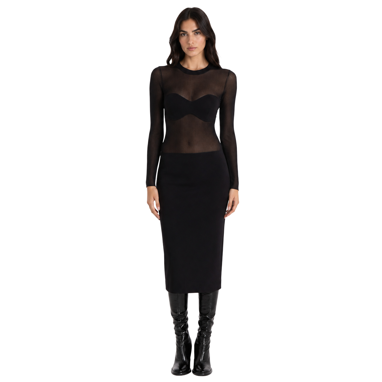 Patrizia Pepe Woman Dress Slim Long Black