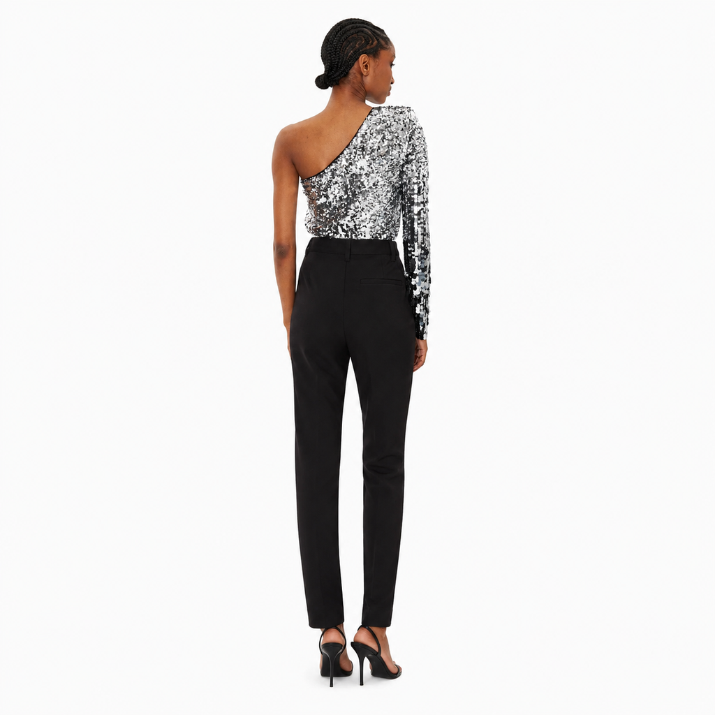 Patrizia Pepe Woman Bodysuit Paiettes Grey