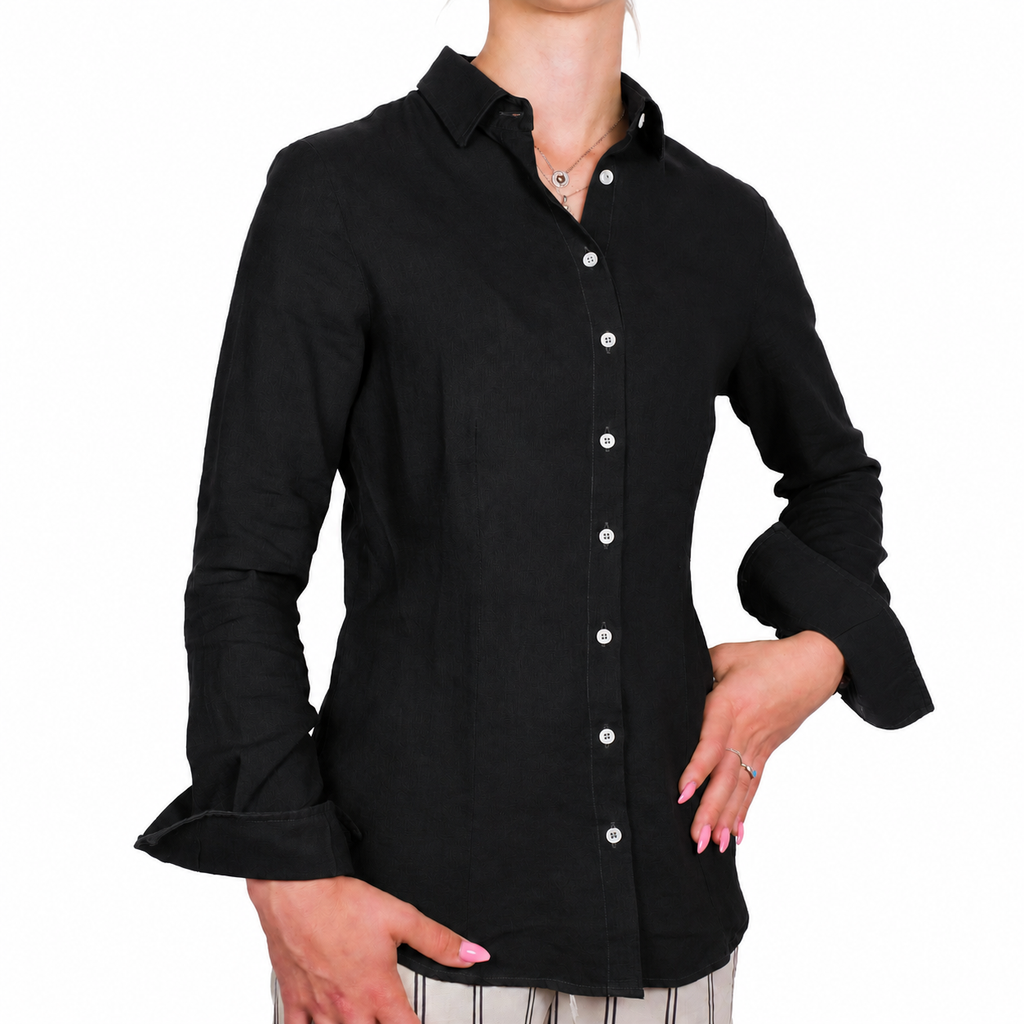 Bagutta Woman Shirt Linen Black
