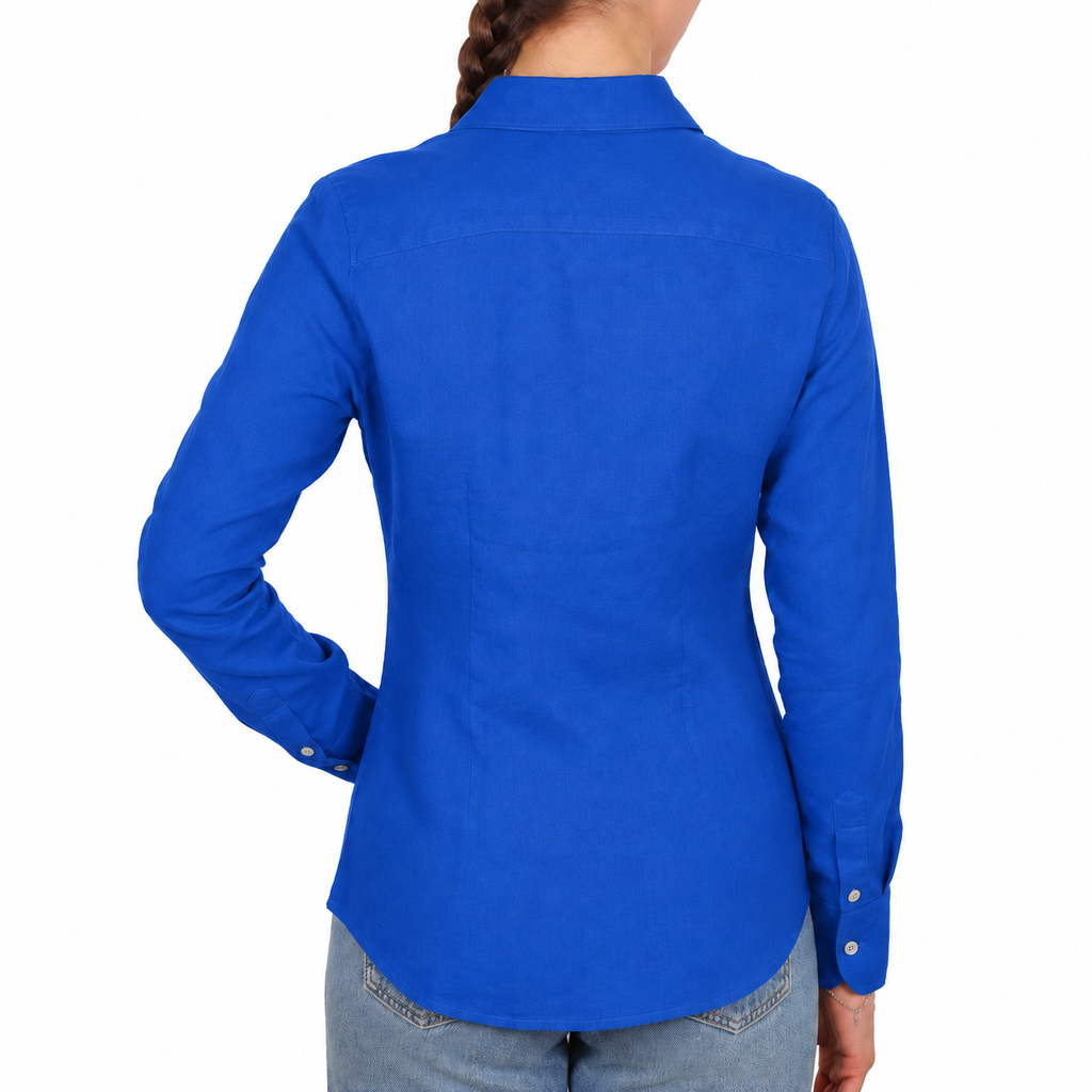 Bagutta Woman Shirt Linen Bluette Light Blue