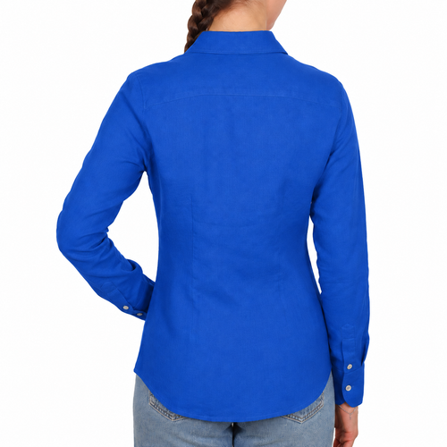 Bagutta Woman Shirt Linen Bluette Light Blue