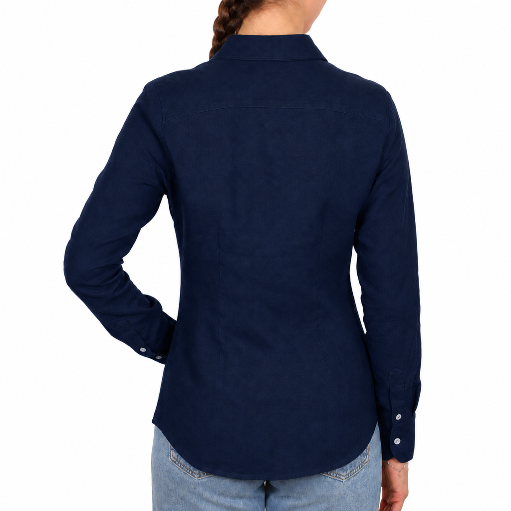 Bagutta Woman Shirt Linen Night Blue