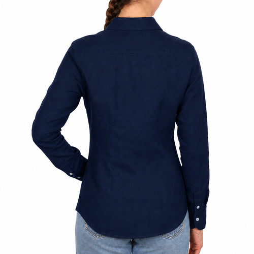Bagutta Woman Shirt Linen Night Blue