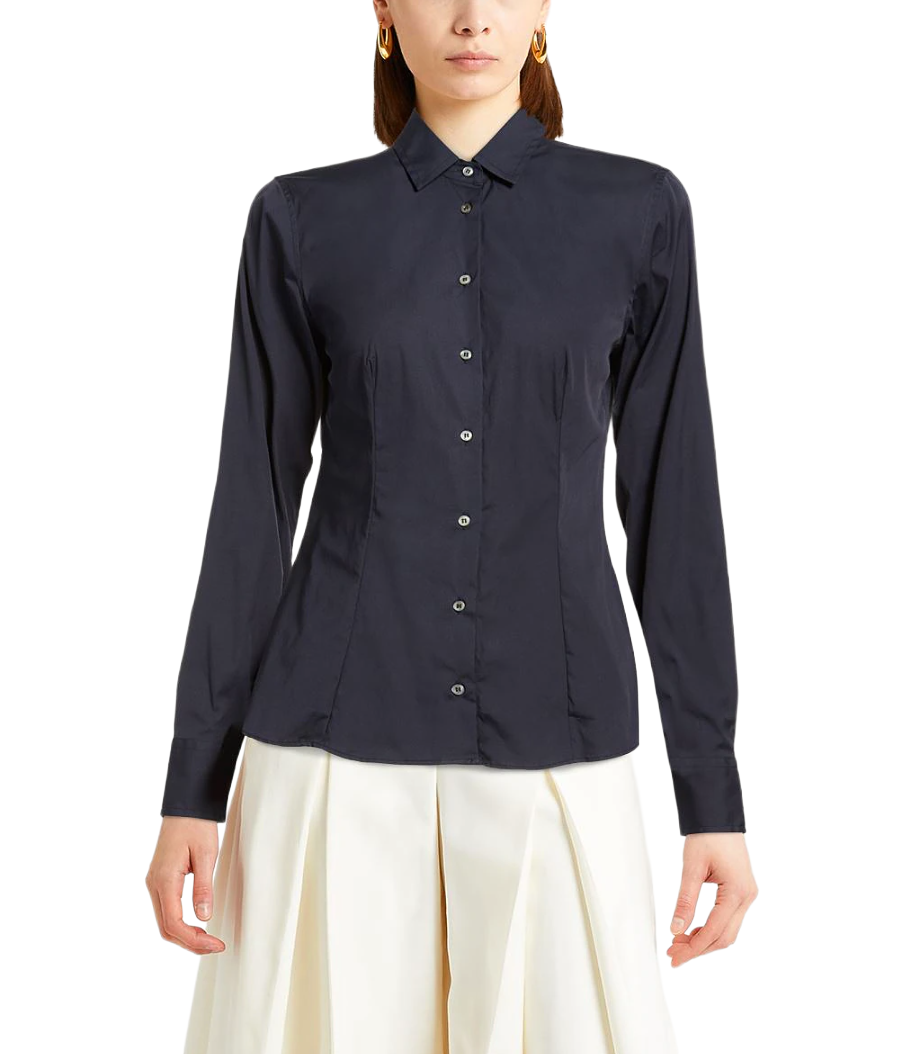 Bagutta Woman Shirt Blend Cotton Blue