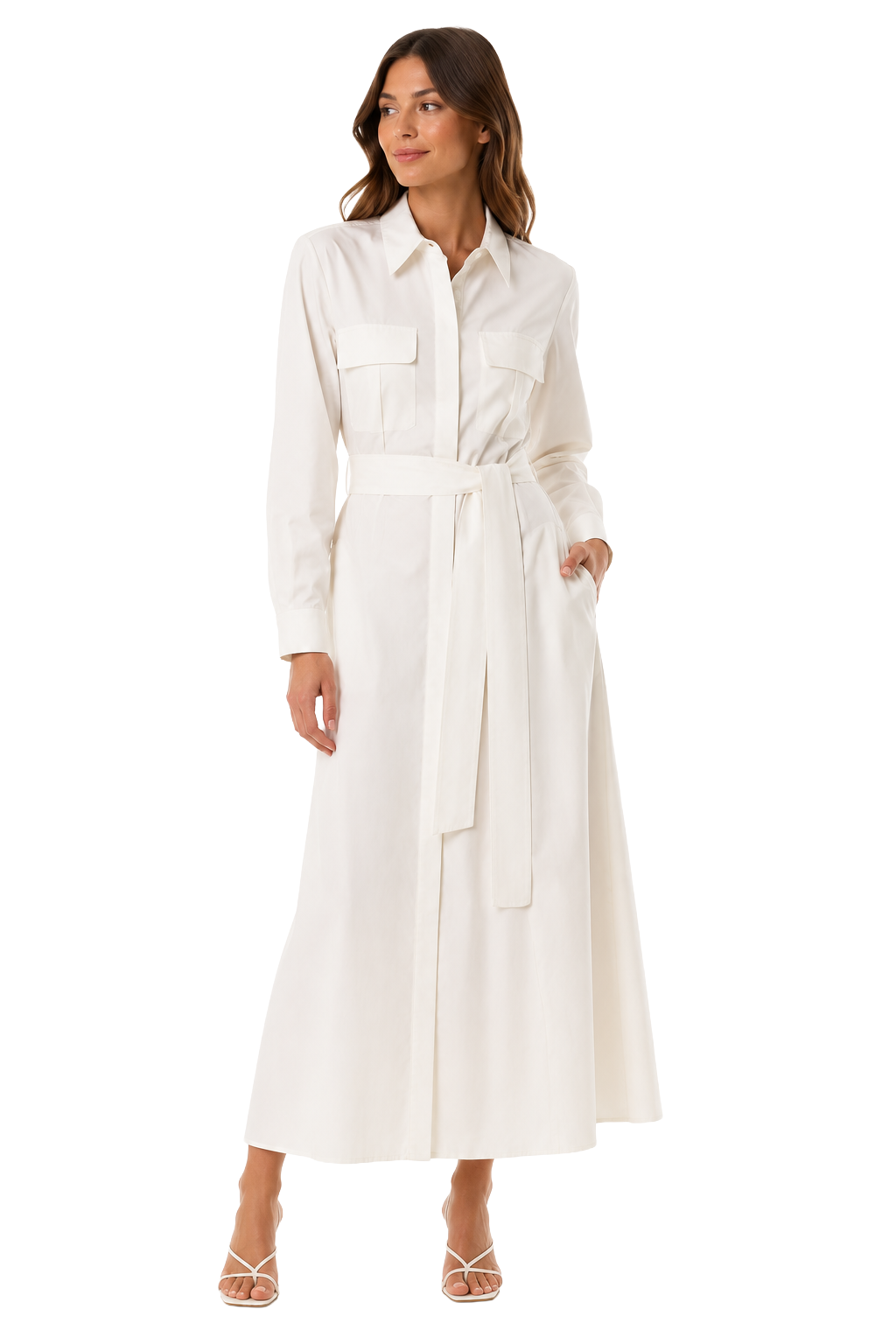 Dress Chemisier White