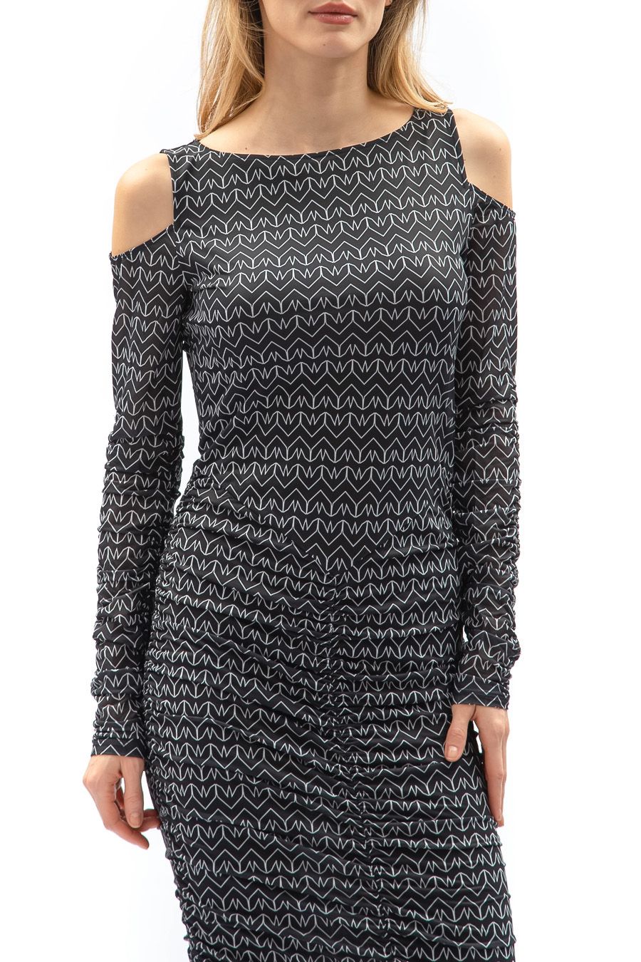 Patrizia Pepe Woman Dress Print Monogram Black