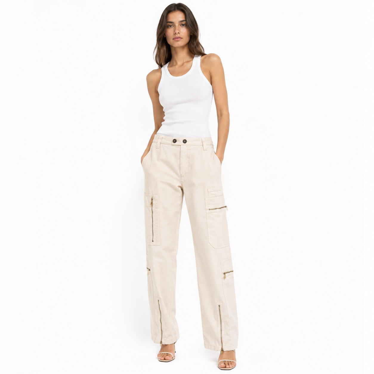 Pinko Woman Trousers Matese Beige