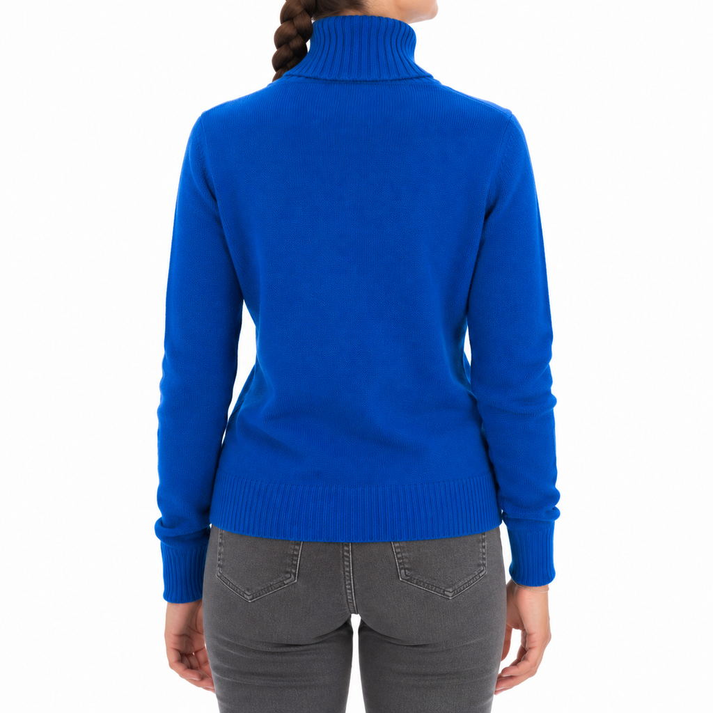 Emilio Romanelli Woman Knit Cashmere Turtleneck Blue