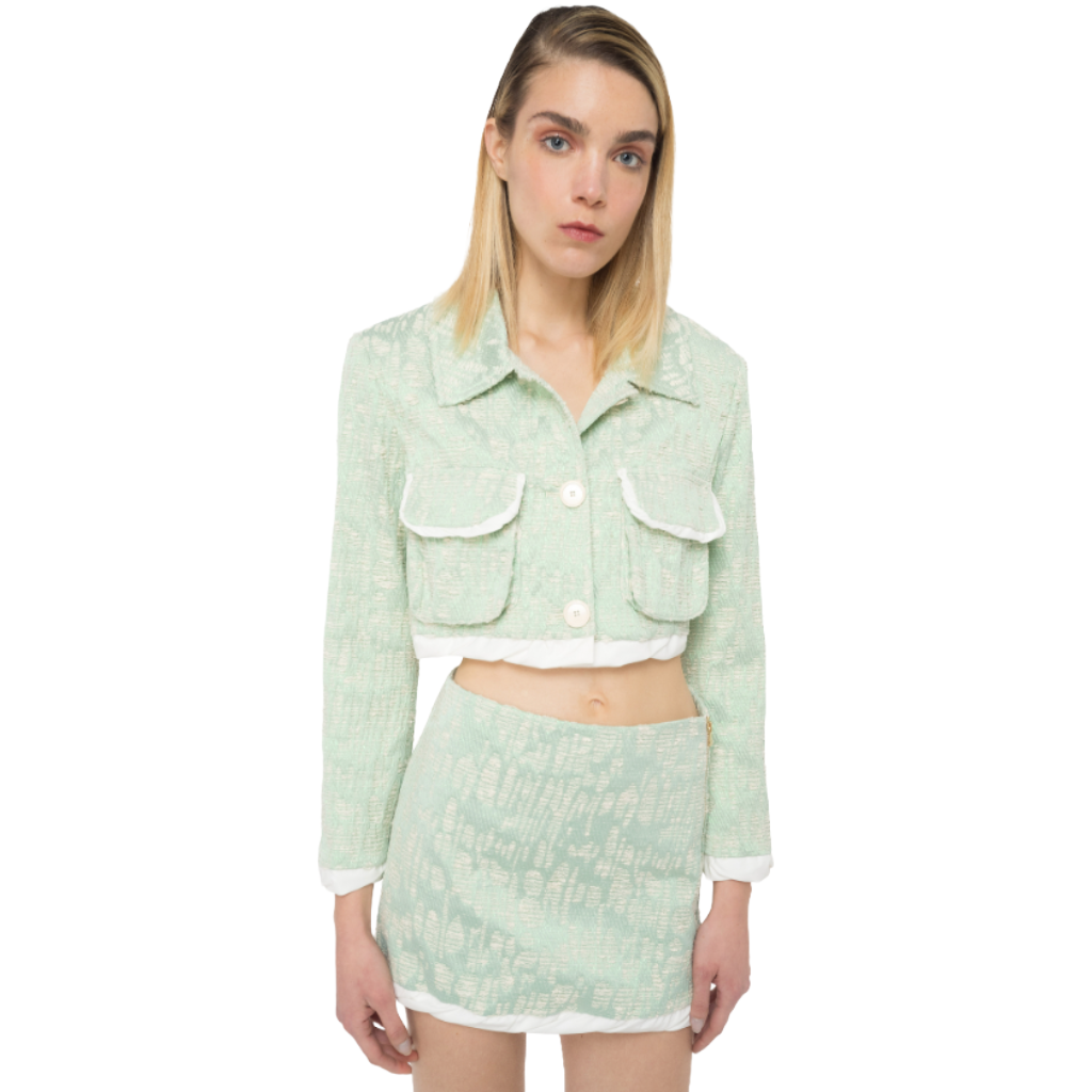 Pinko Woman Jacket Short Glauconome Green