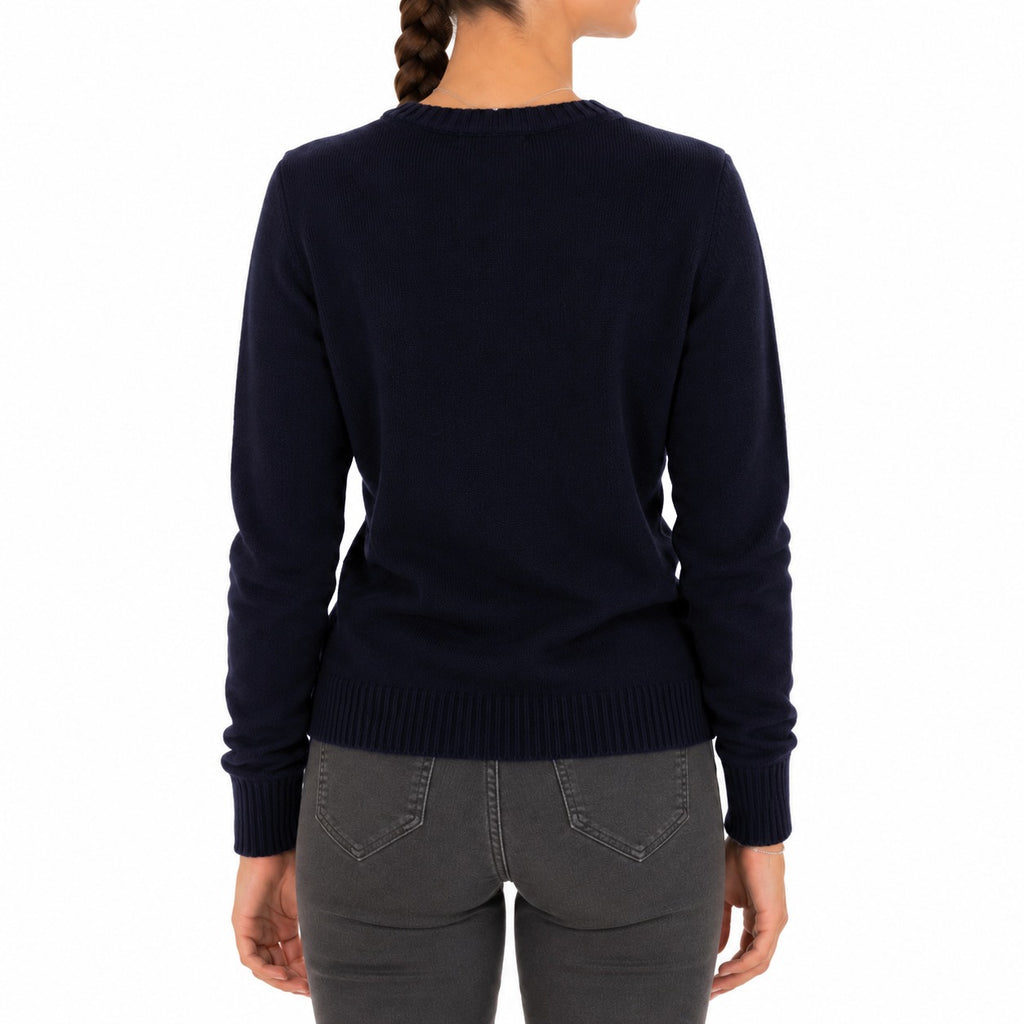 Emilio Romanelli Woman Knit Cashmere Crew Neck Blue