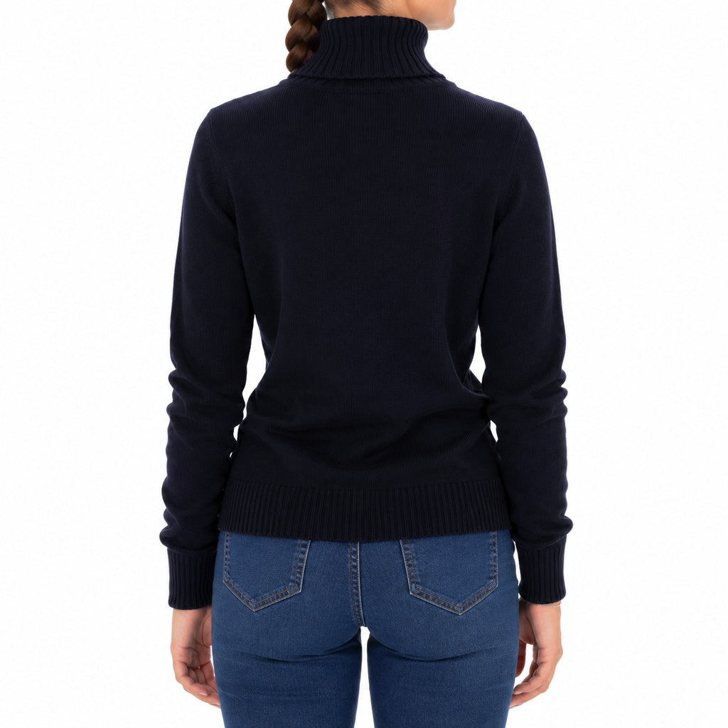 Emilio Romanelli Woman Knit Cashmere Turtleneck Blue
