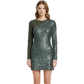 Pinko Woman Dress Alison Sequins Green