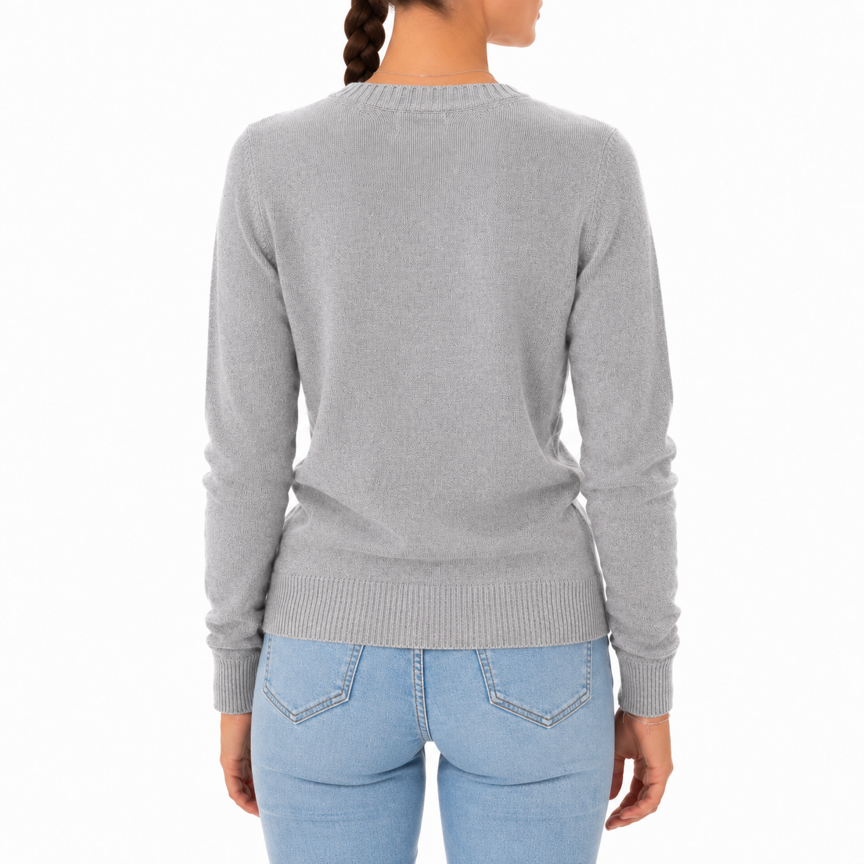 Emilio Romanelli Woman Knit Cashmere Crew Neck Grey