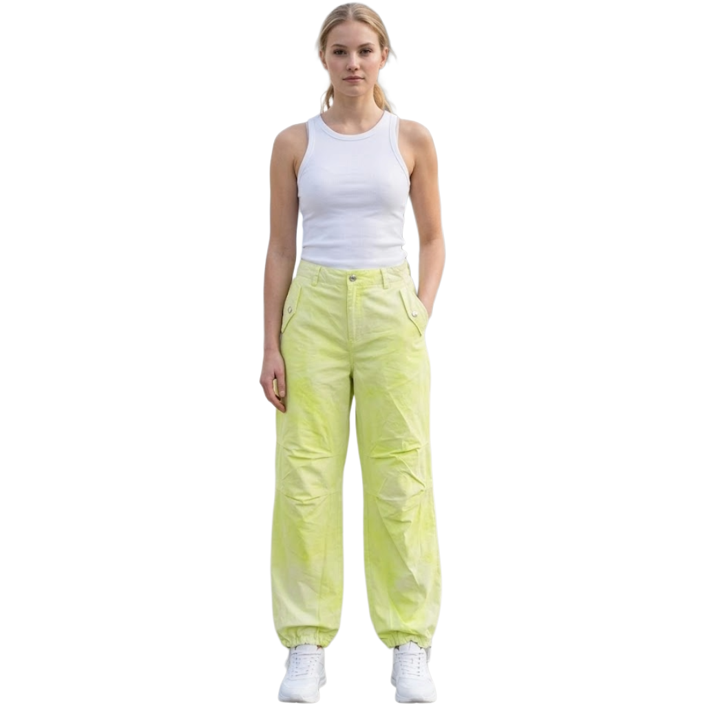 Pinko Woman Trousers Marsiglia Cotton Yellow