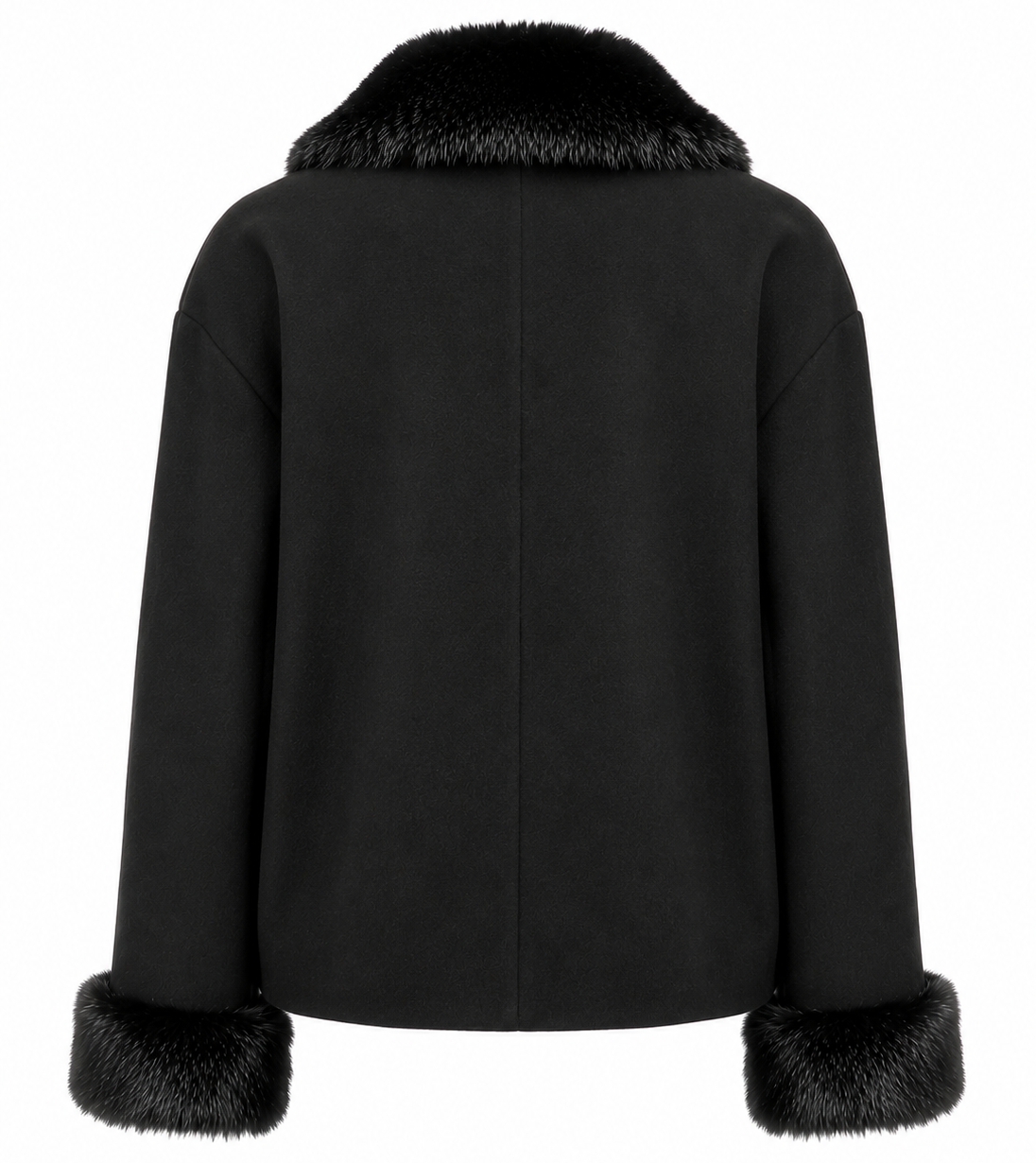 Loro Piana Fabric Woman Coat Short Pelliccia Black