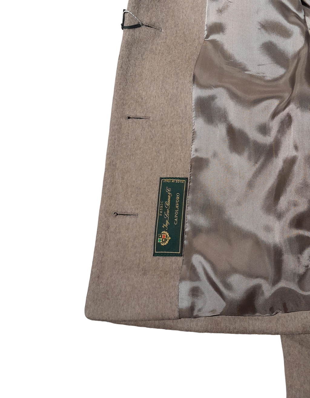Loro Piana Fabric Woman Coat Short Pelliccia Camel
