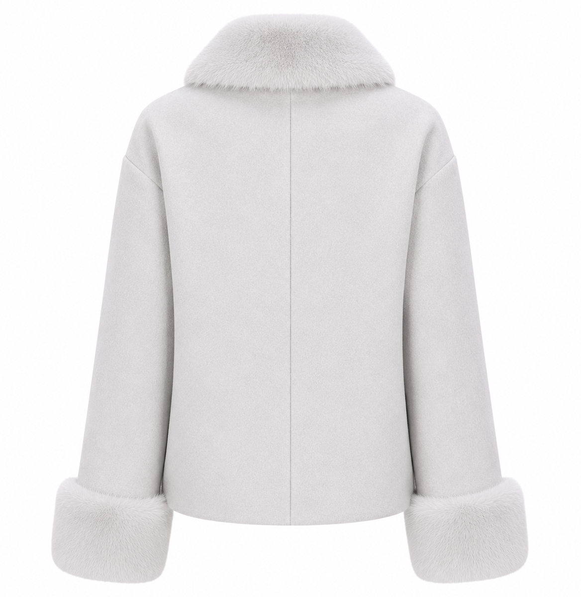 Loro Piana Fabric Woman Coat Short Pelliccia Ice