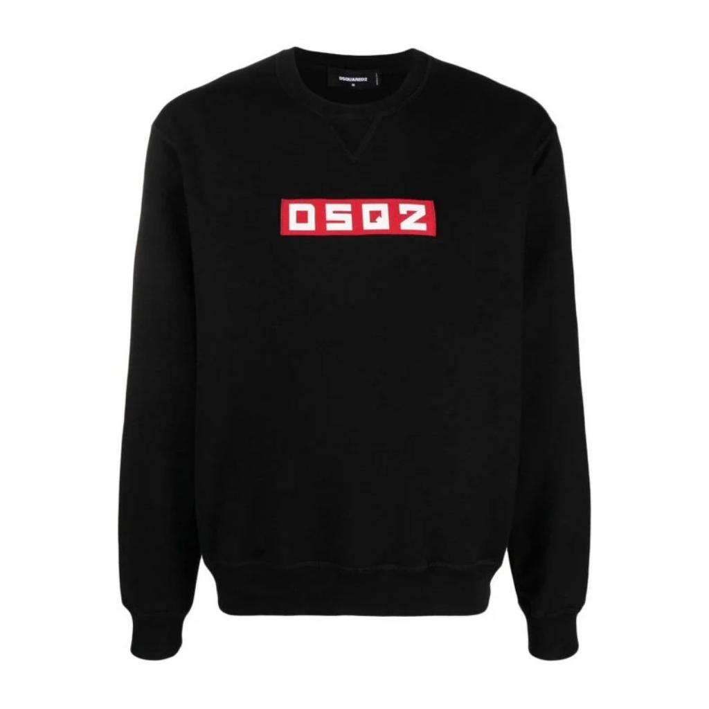 Dsquared2 Man Sweatshirt Crew Neck Patch Black