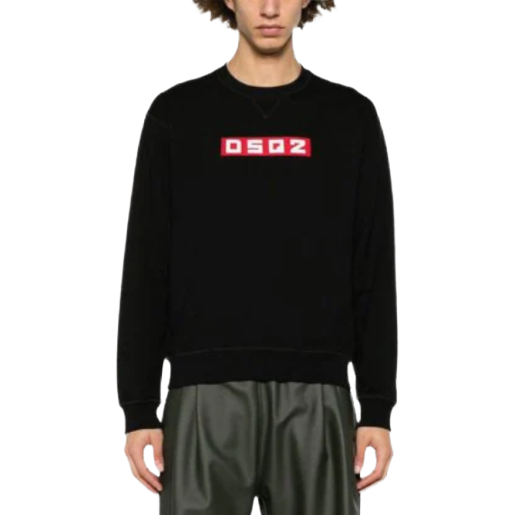 Dsquared2 Man Sweatshirt Crew Neck Patch Black