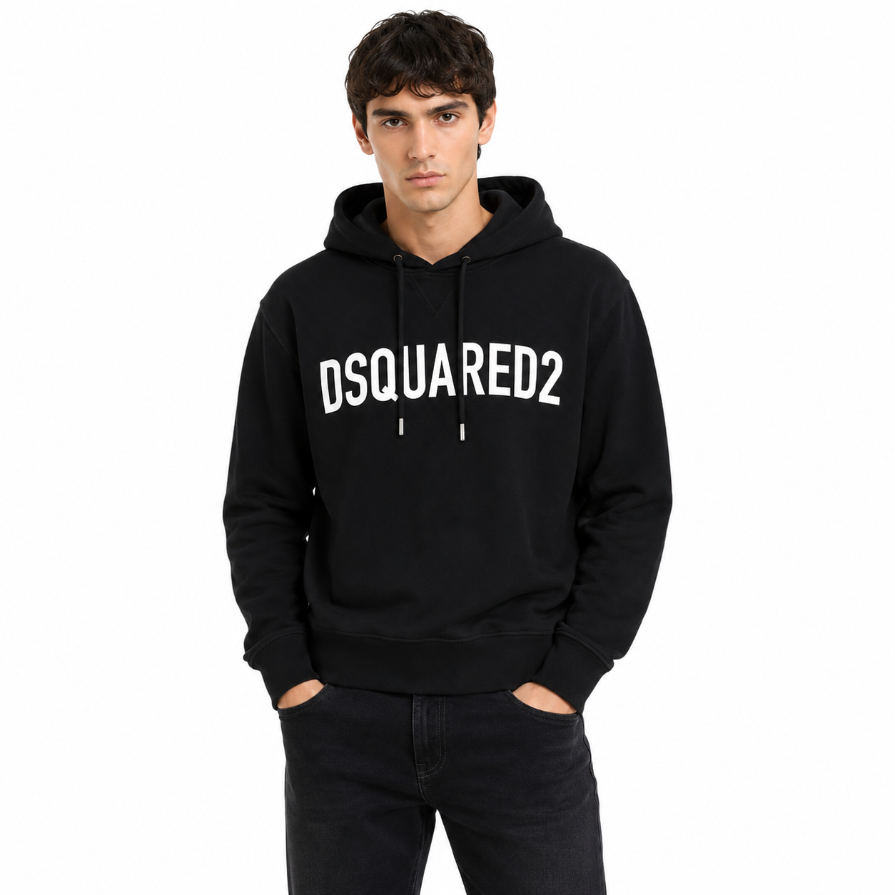 Dsquared2 Man Sweatshirt Print Black