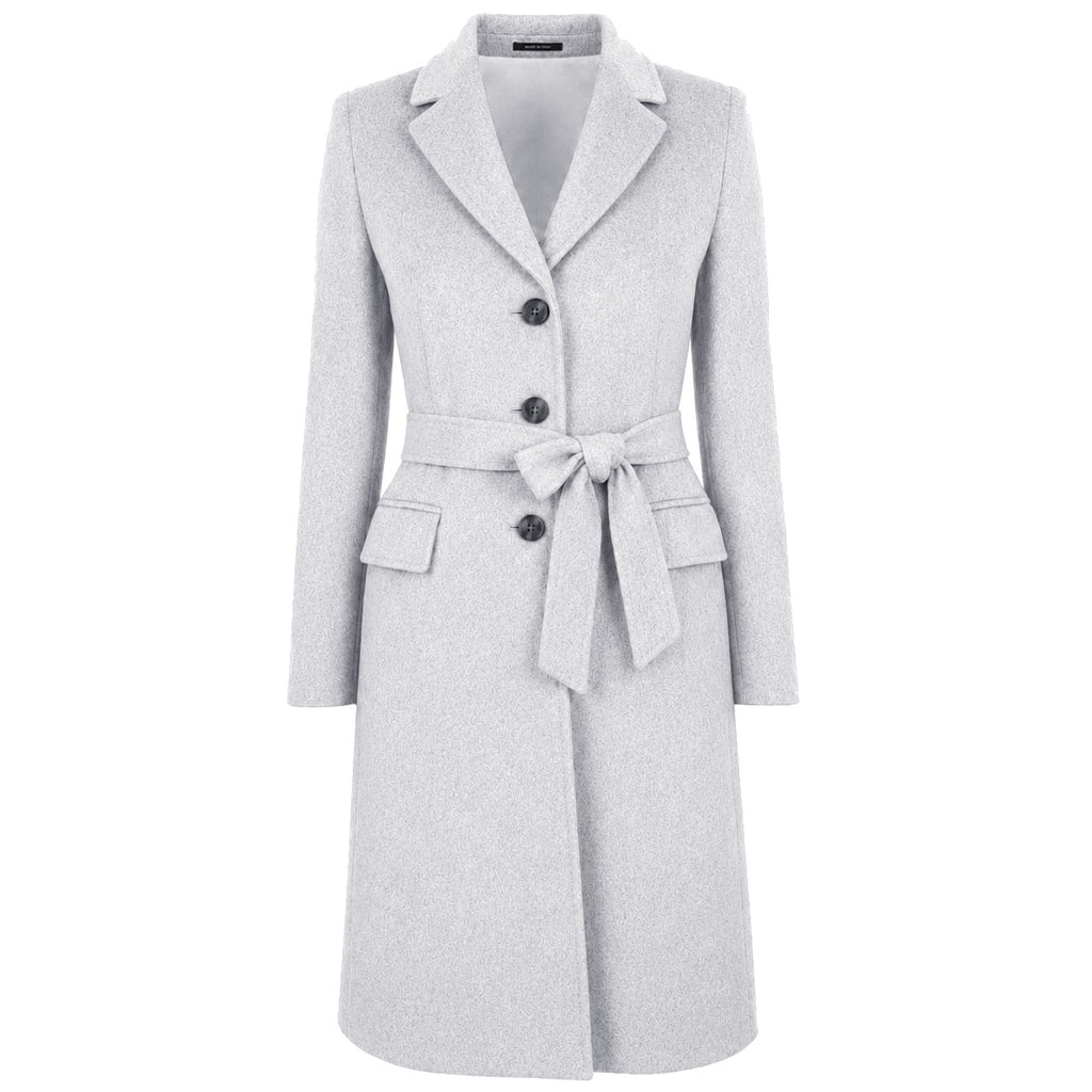 Loro Piana Fabric Woman Coat Ghiaccio Ice