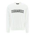 Dsquared2 Man Sweatshirt Crew Neck Print White