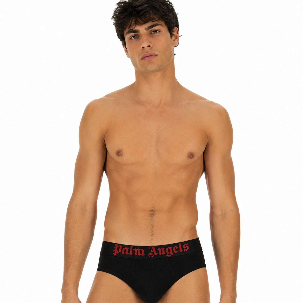 Palm Angels Man Set Bipack Briefs Black