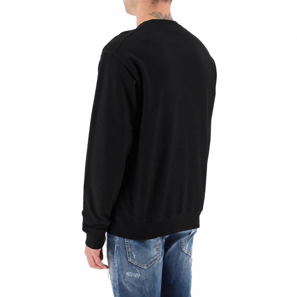 Dsquared2 Man Sweatshirt Crew Neck Print Black