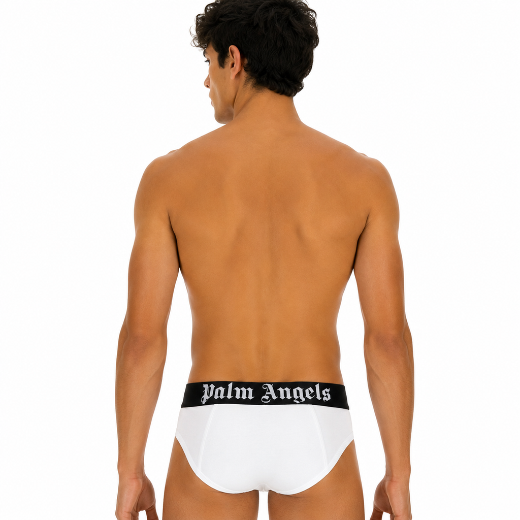 Palm Angels Man Set Bipack Briefs White