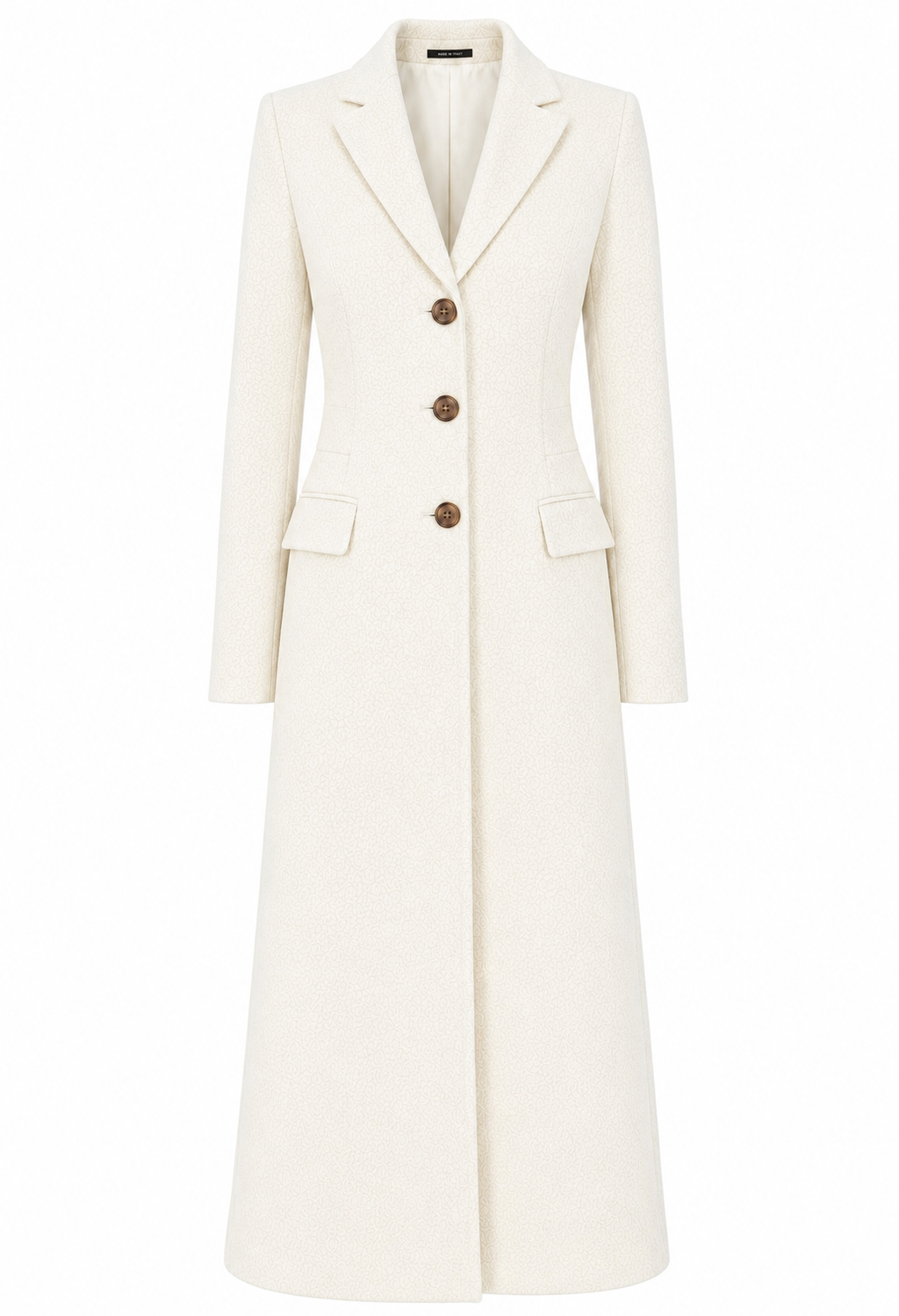 Loro Piana Fabric Woman Coat Long Cream White
