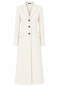 Loro Piana Fabric Woman Coat Long Cream White