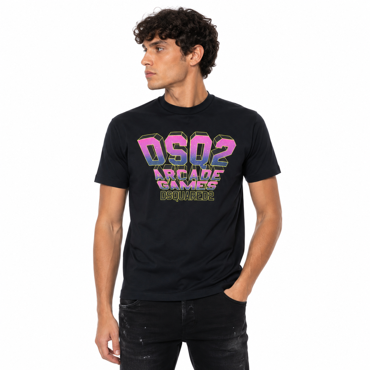 Dsquared2 Man T-Shirt Arcade Games Black