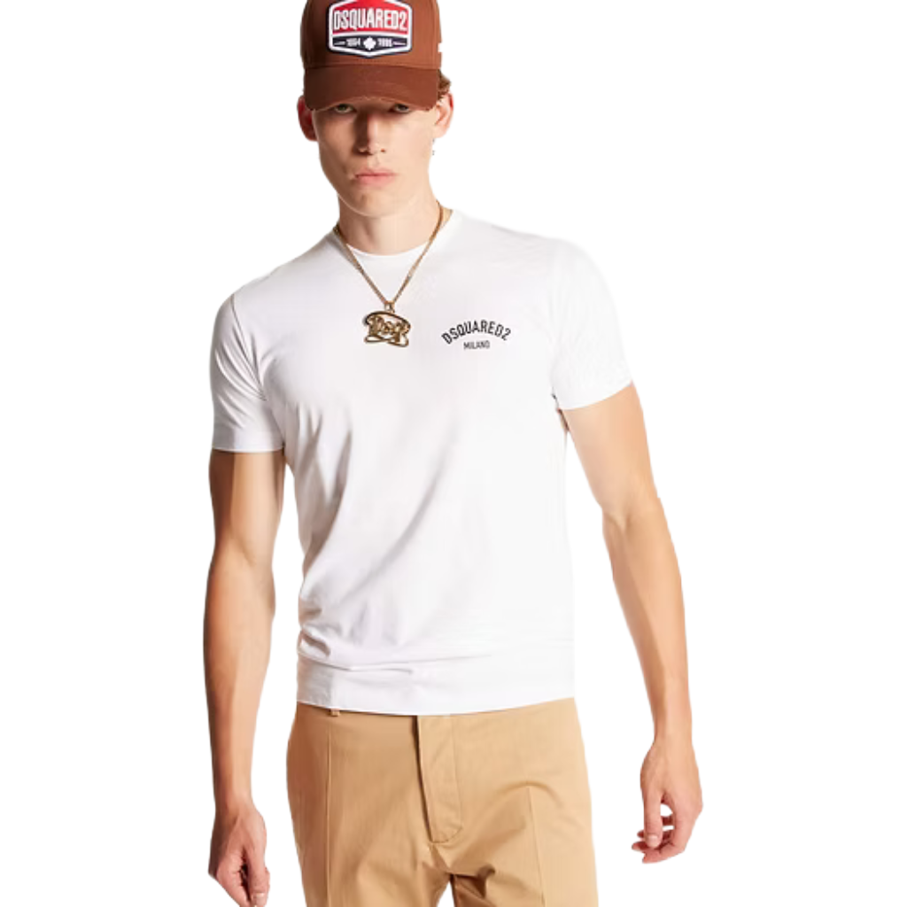 Dsquared2 Man T-Shirt Crew Neck Logata White