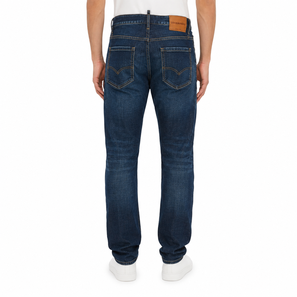 Dsquared2 Man Denim Pockets Denim Blue