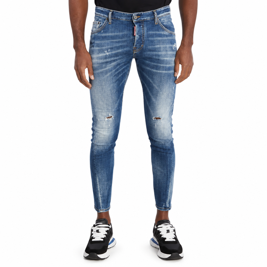 Dsquared2 Man Denim Sexy Twist Denim Blue