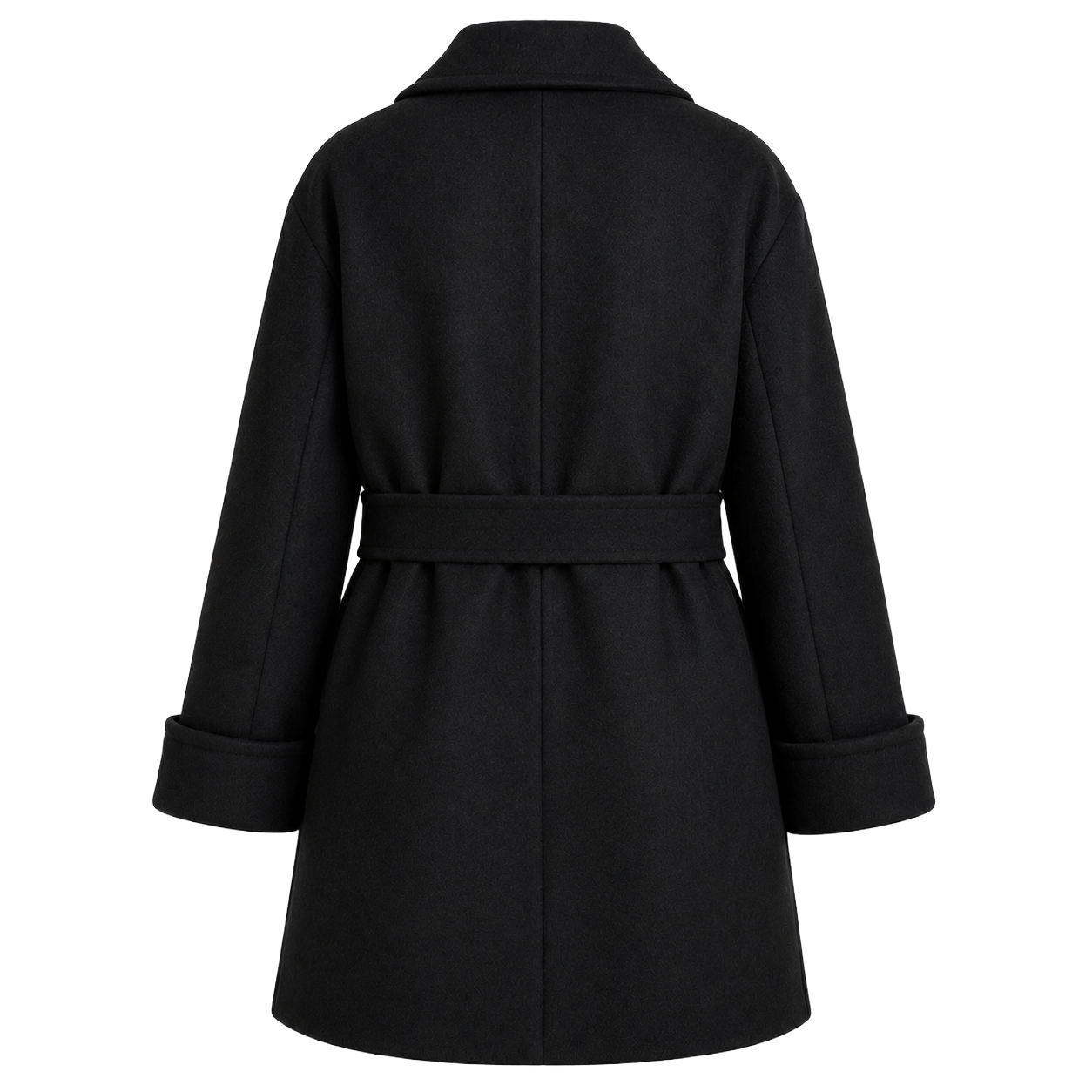 Loro Piana Fabric Woman Coat Peacoat Double-Breasted Black