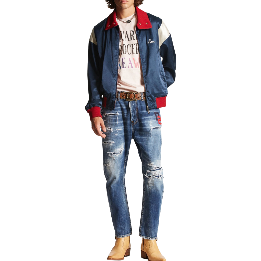 Dsquared2 Man Denim Bro Jeans Blue