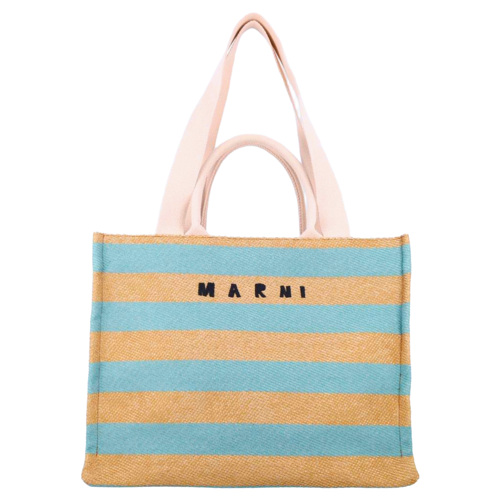 Marni Woman Marni Embroidered Raffia Tote Bag Multicolor