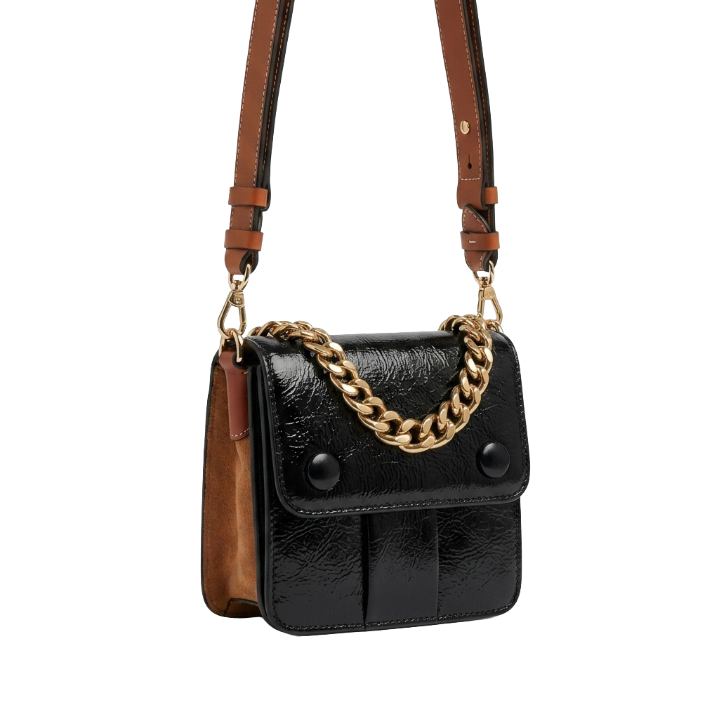 maison margela Woman Bag Lock Square Brown