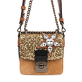 maison margela Woman Bag Lock Square Brown