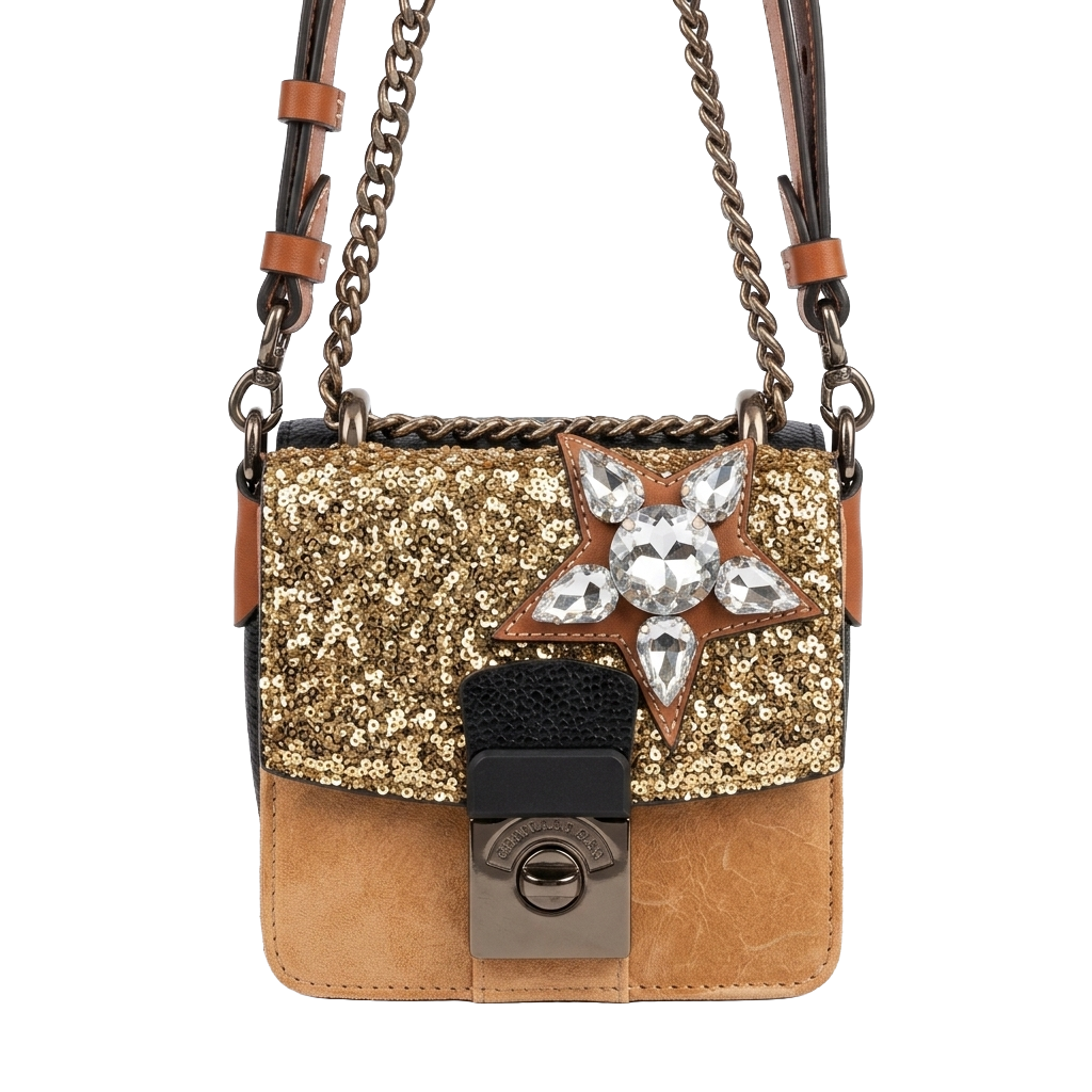 maison margela Woman Bag Lock Square Brown