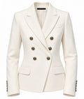 Loro Piana Fabric Woman Jacket Double-Breasted Cream White