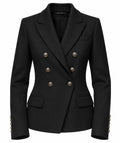 Loro Piana Fabric Woman Jacket Double-Breasted Black