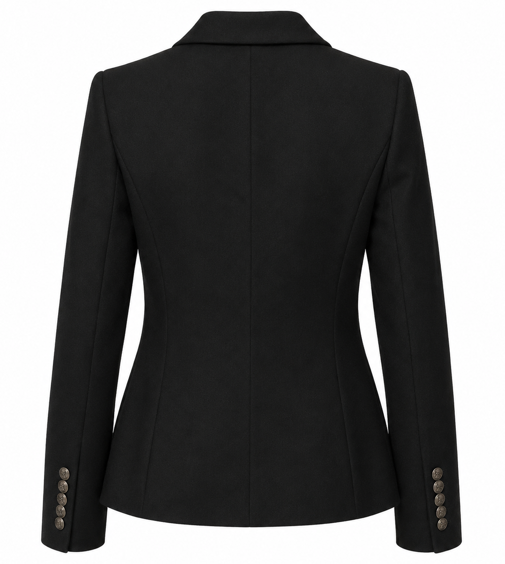 Loro Piana Fabric Woman Jacket Double-Breasted Black